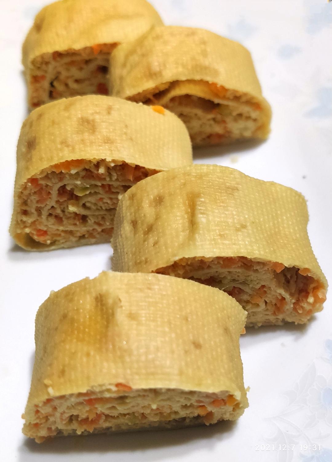 减脂第一"豆皮鸡肉卷"