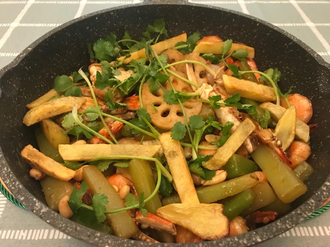 虾兵蟹将~香辣干锅虾蟹