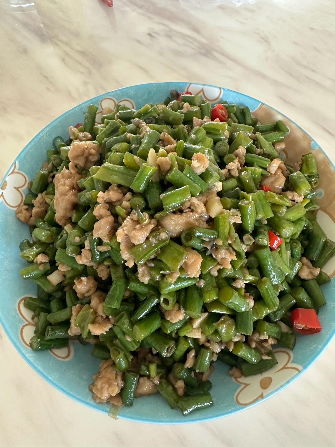 肉沫豆角下饭菜