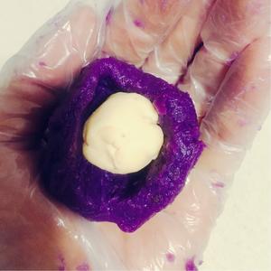 爆浆芝士紫薯仙豆糕的做法 步骤4