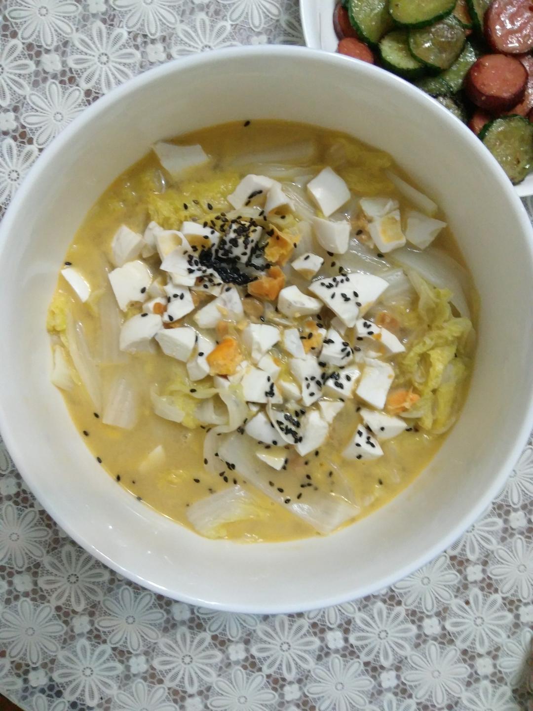 小鱼0517做的牙疼恢复期软食上汤娃娃菜