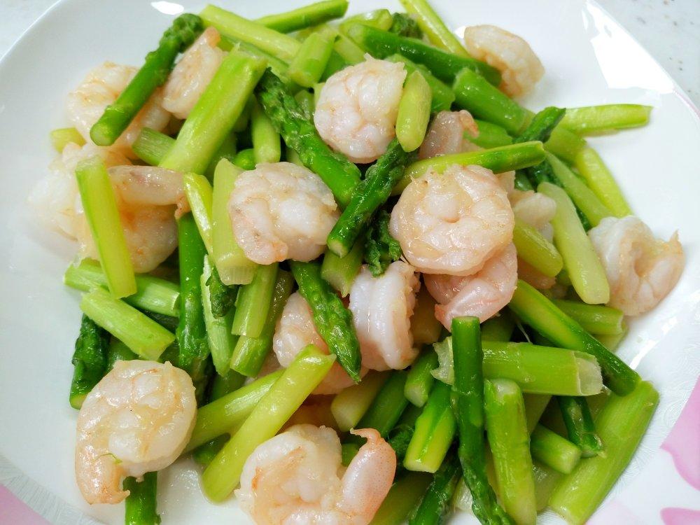清炒芦笋虾仁