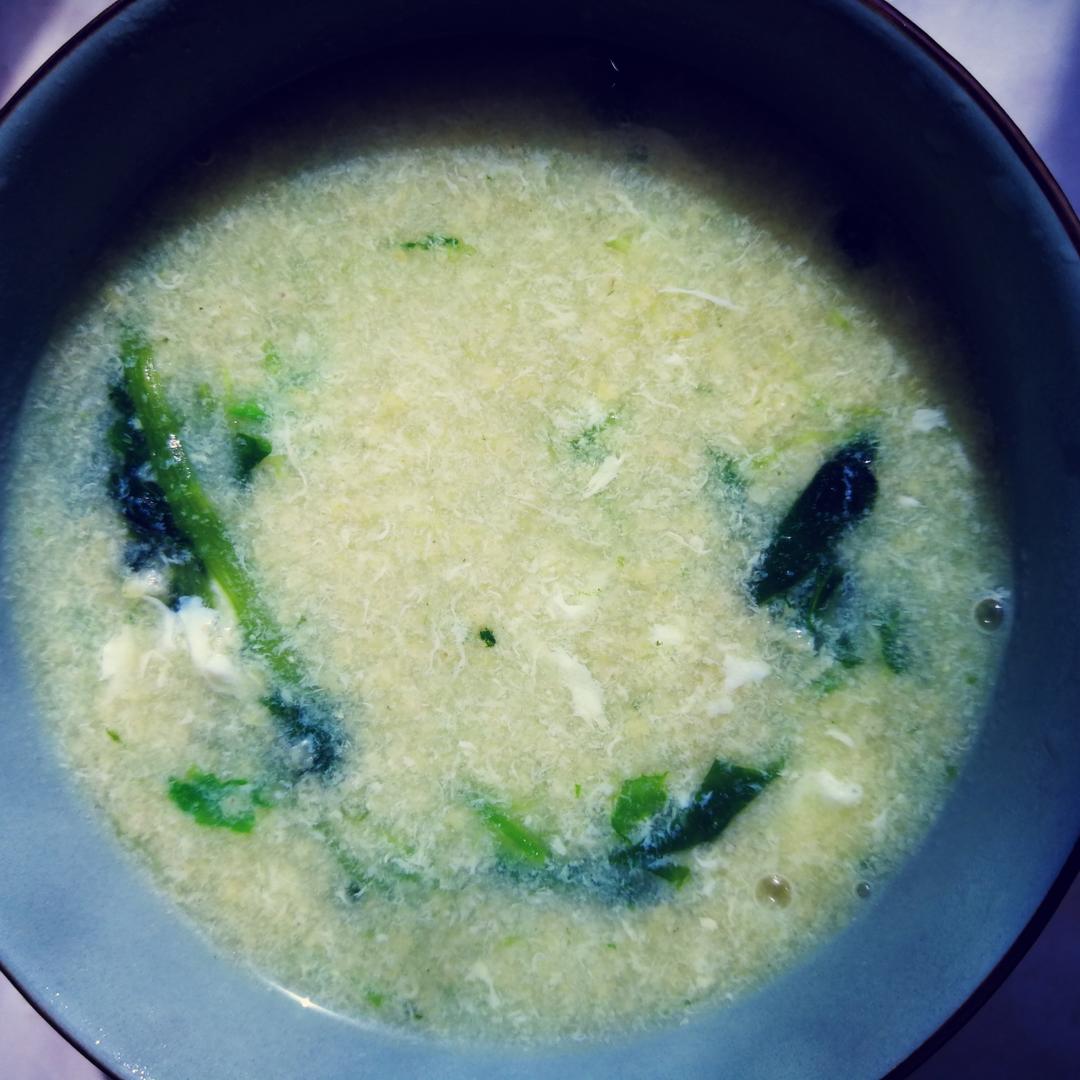 菠菜鸡蛋小米粥