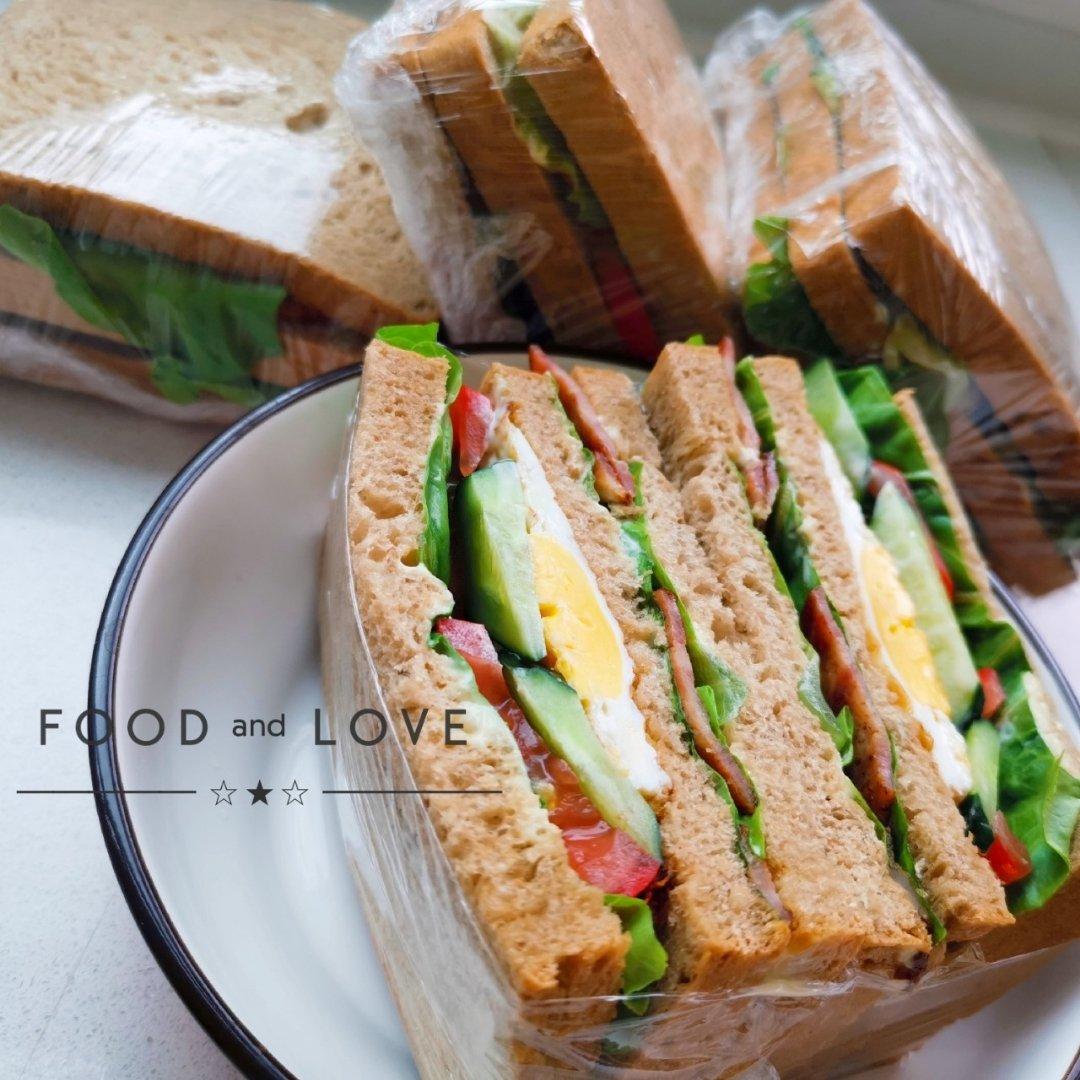 火腿芝士蛋三文治