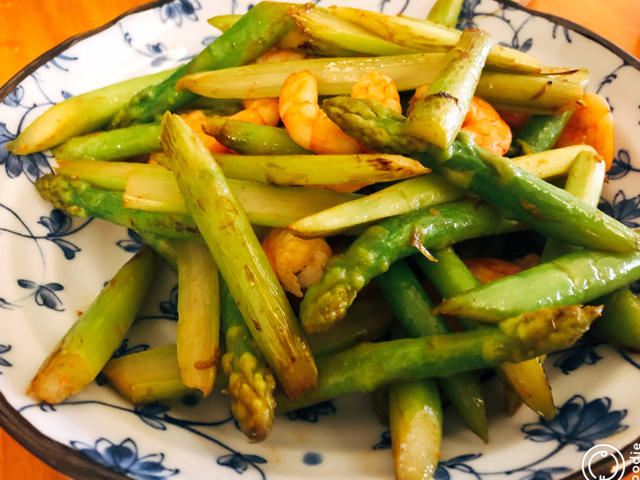 清炒芦笋虾仁