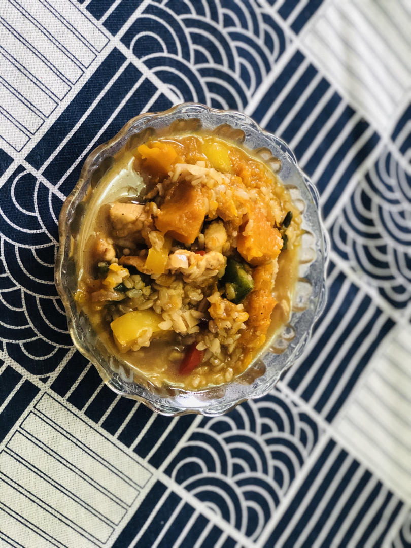 鸡肉南瓜烩燕麦米