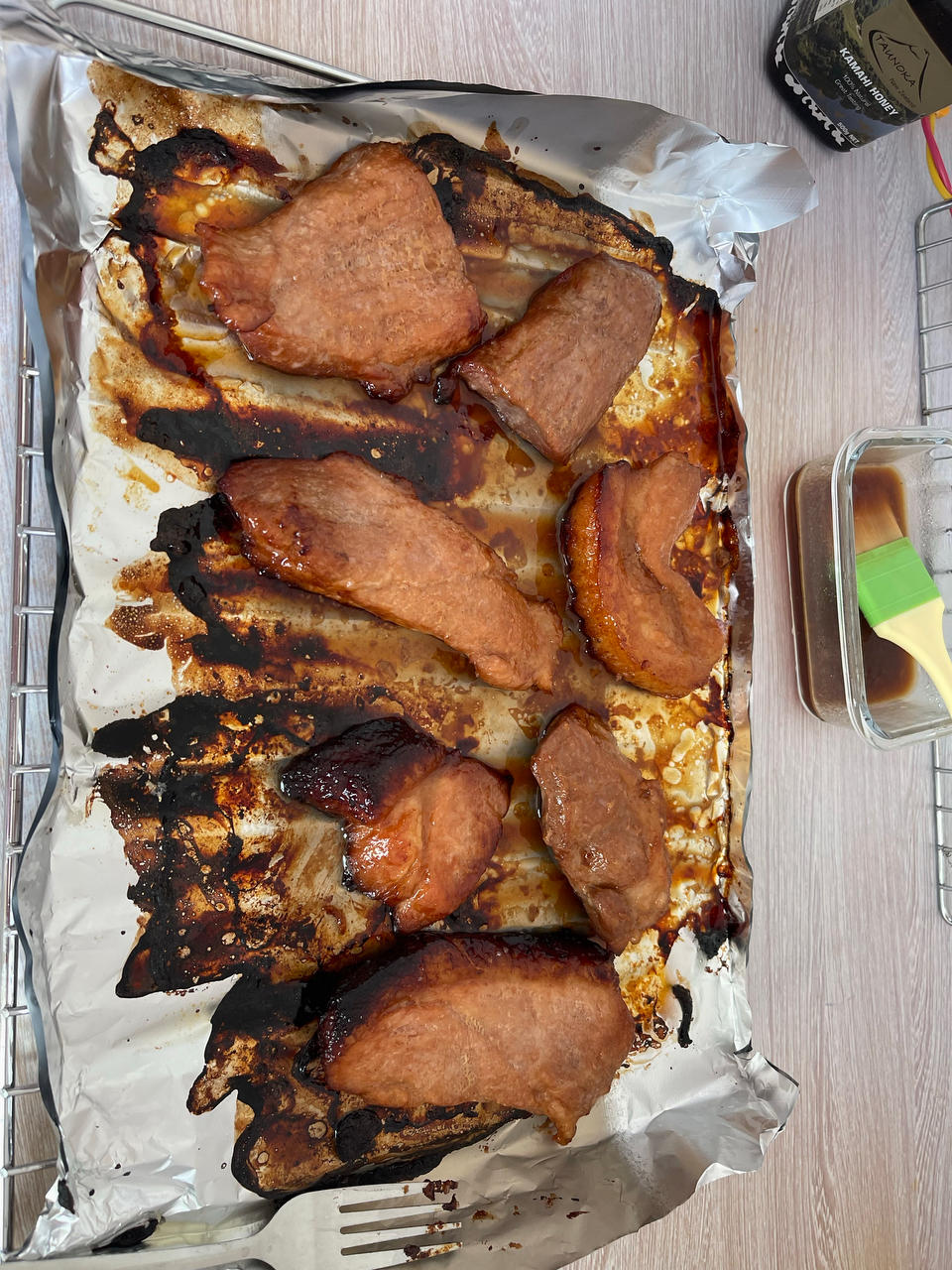 蜜汁叉烧肉（新手烤箱0失败）