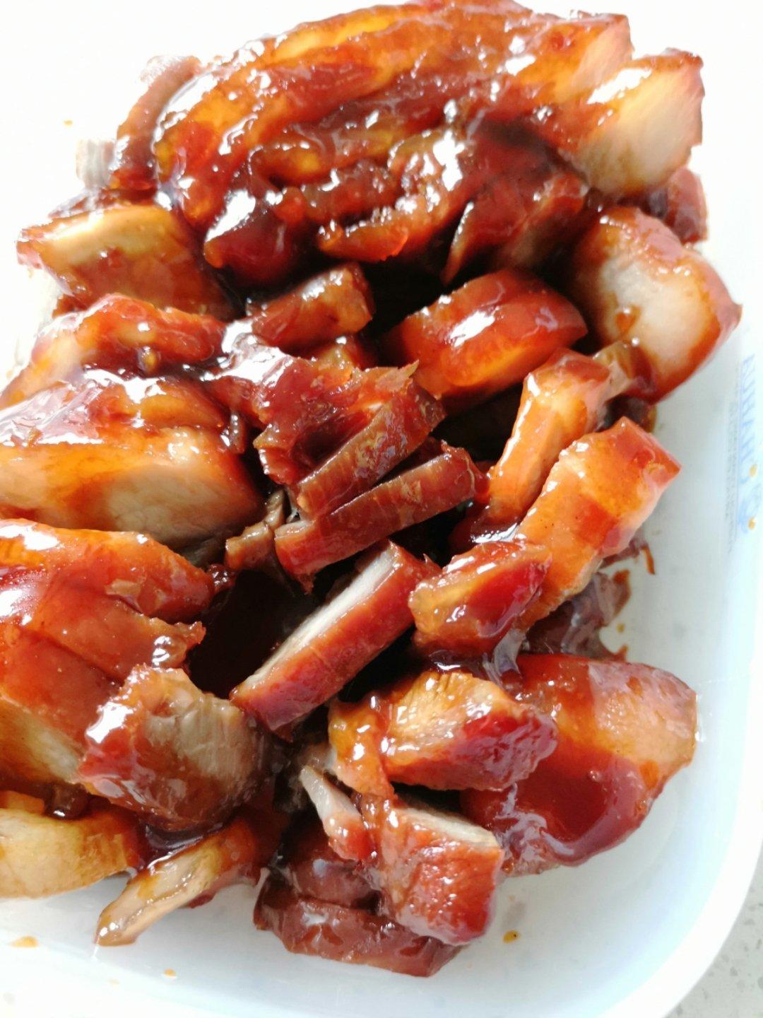 超简单平底锅叉烧肉，多汁味浓不能再快手