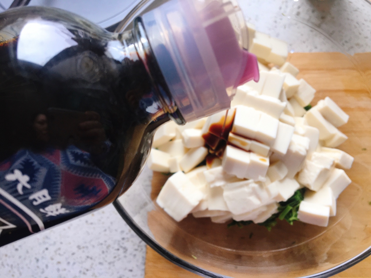 春日鲜滋味-香椿拌豆腐的做法 步骤5