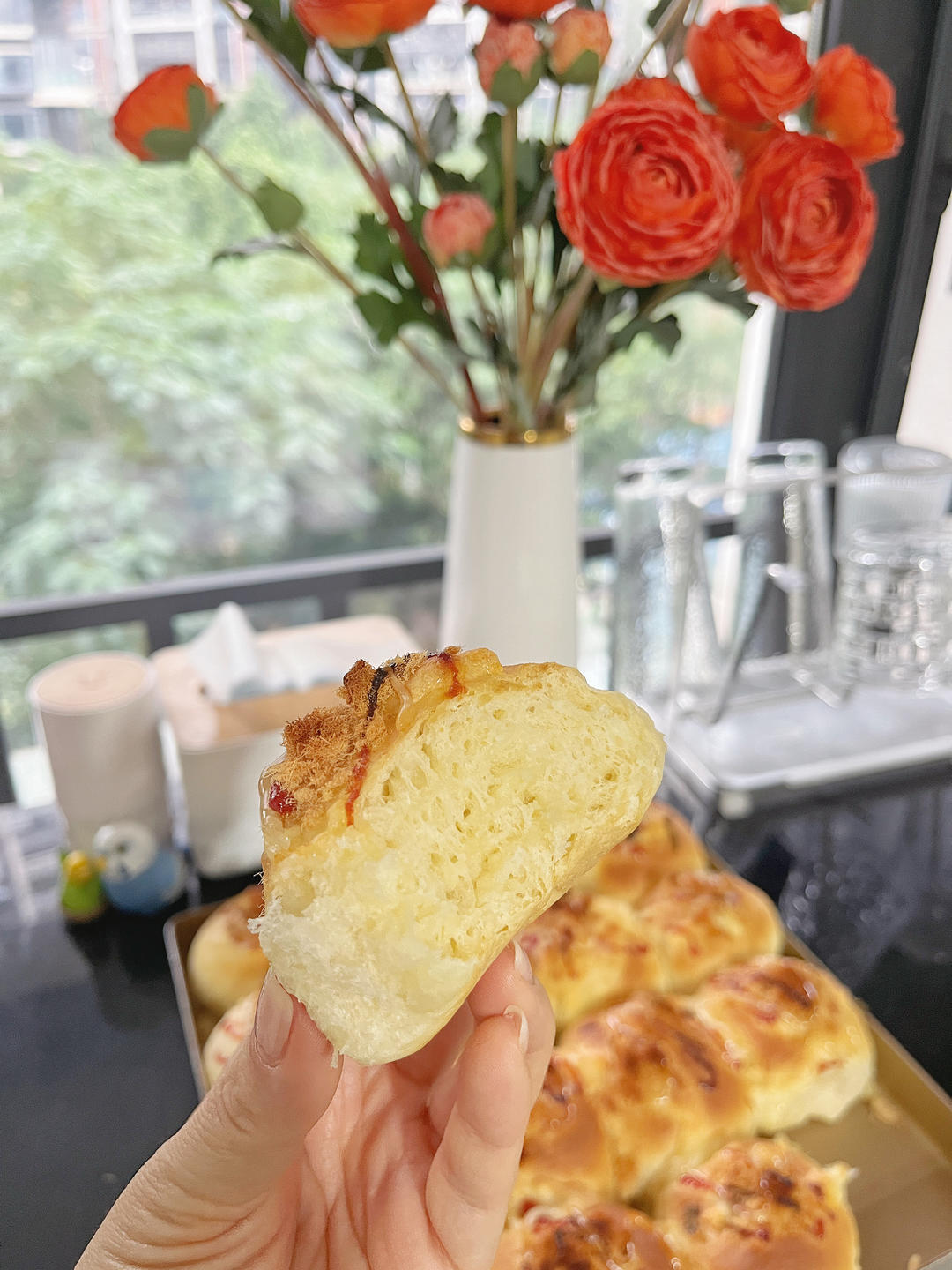 肉松芝士小餐包🍞，咸香松软，新手一次成功✅