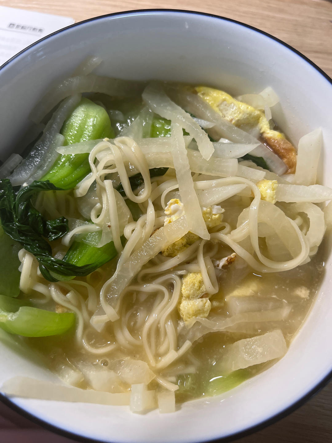 奶白鲜香的萝卜丝煎蛋汤