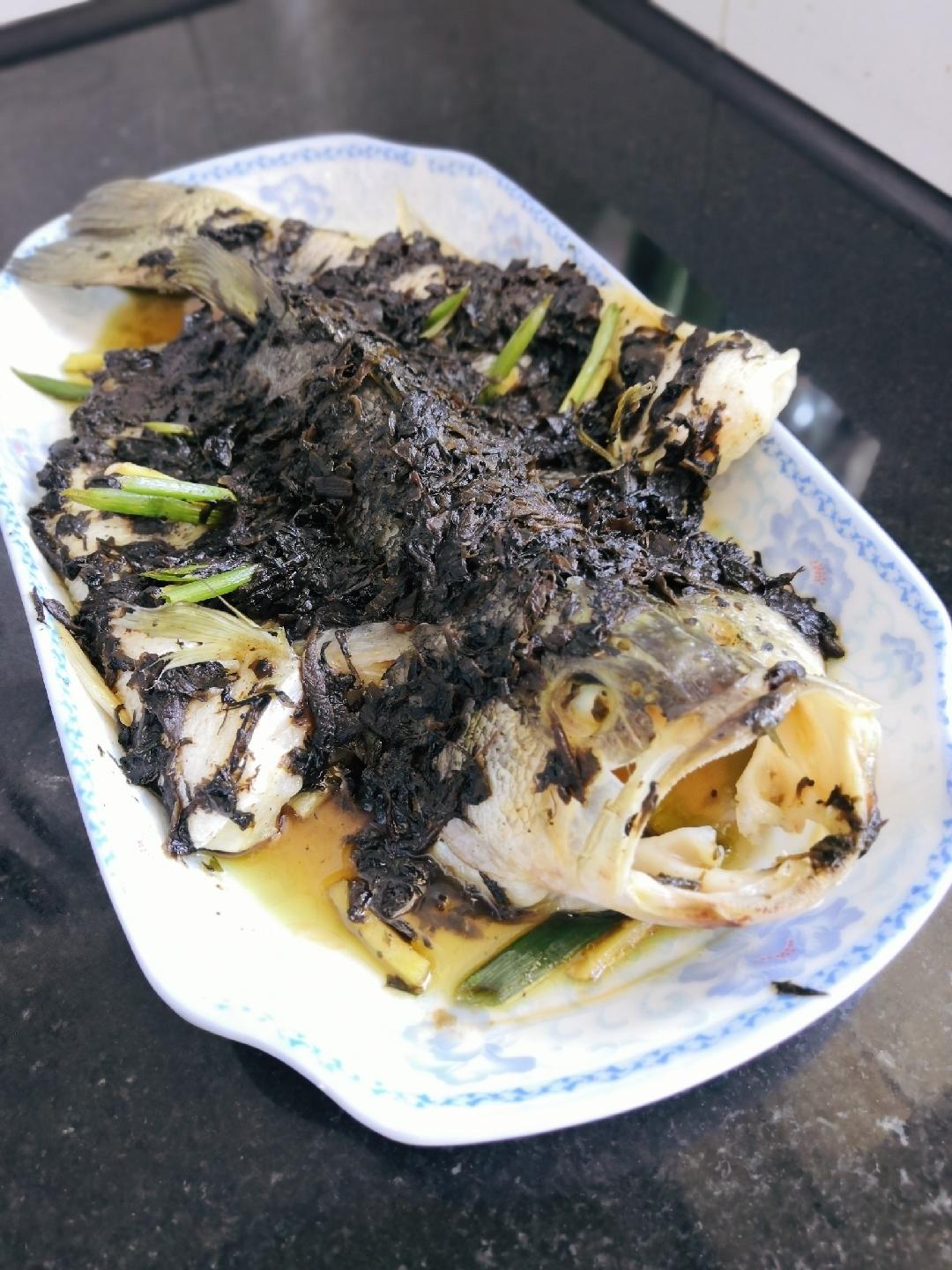 橄榄菜蒸鲈鱼