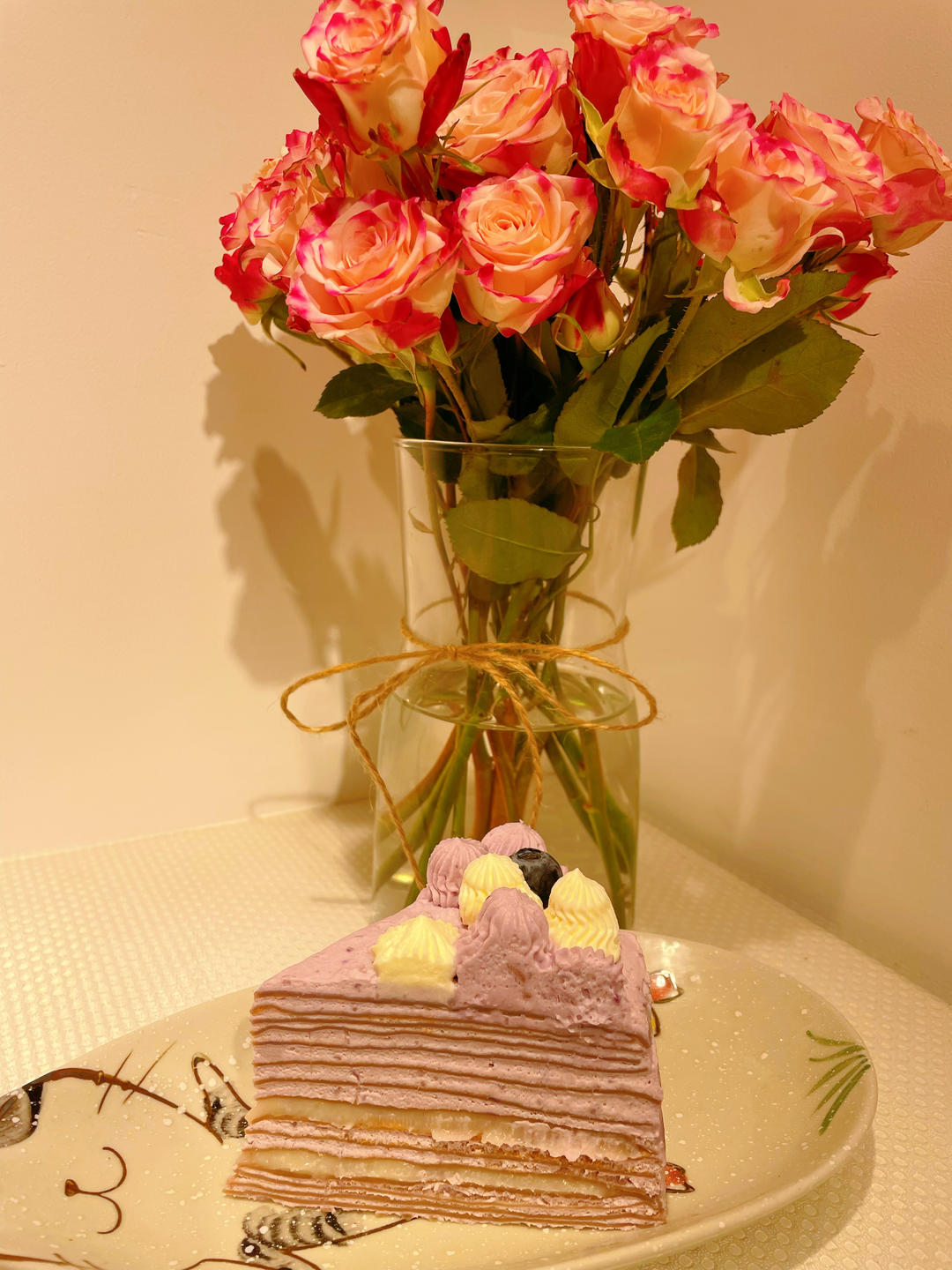 芋泥麻薯拉丝千层蛋糕｜无需烤箱｜治愈系