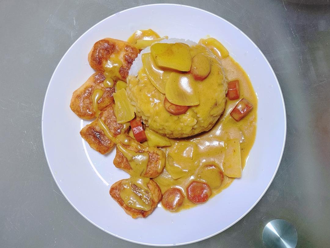 脆皮炸鸡咖喱饭