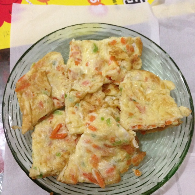 胡萝卜苦瓜煎蛋