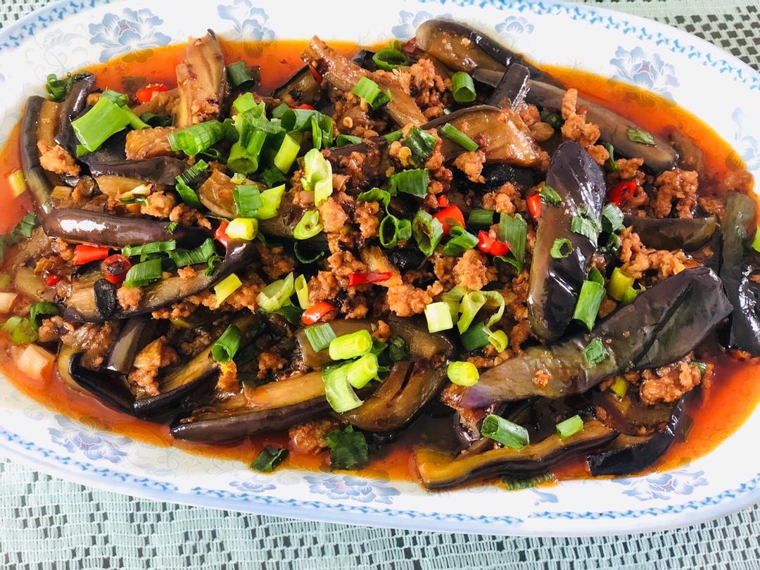红烧肉沫茄子