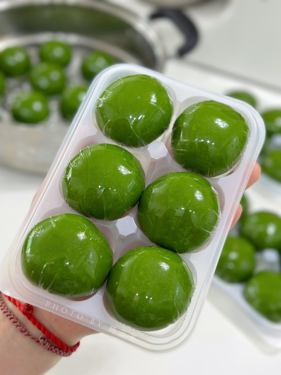 清明艾果团子🍡时令青团🌱像一颗颗祖母绿宝石的做法