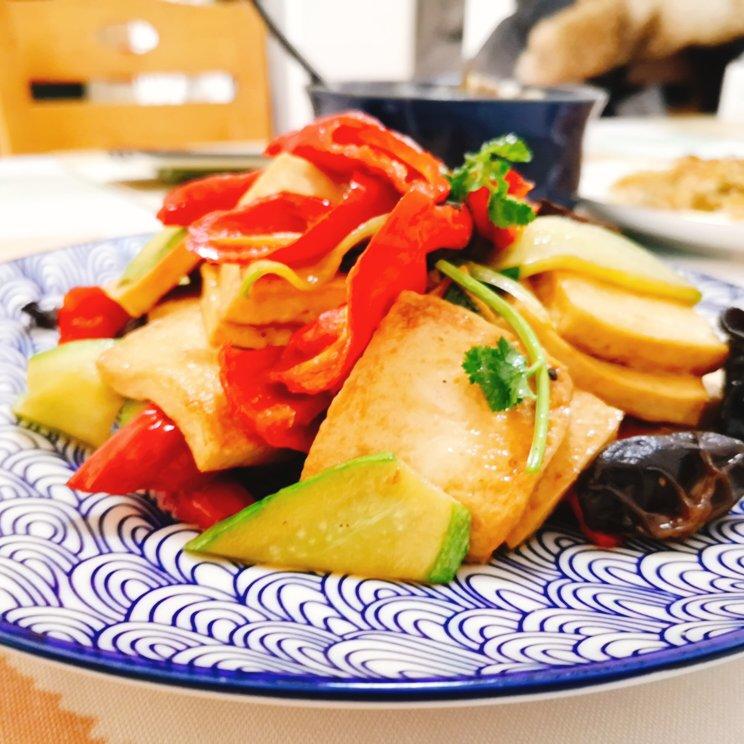 家常炒千叶豆腐