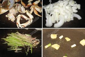 椰香咖喱蟹的做法 步骤4