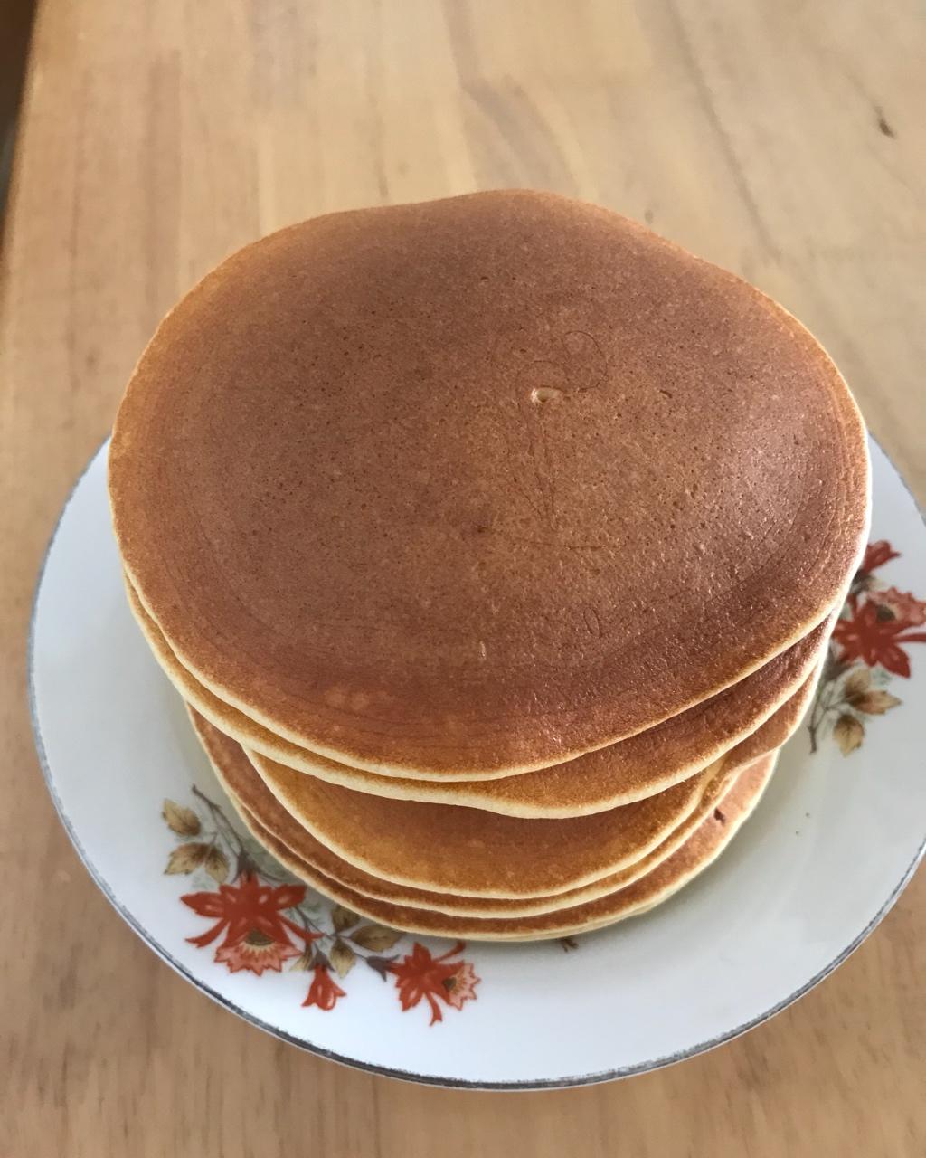 じ珊の↗做的平底锅版松饼 当早餐很不错哦