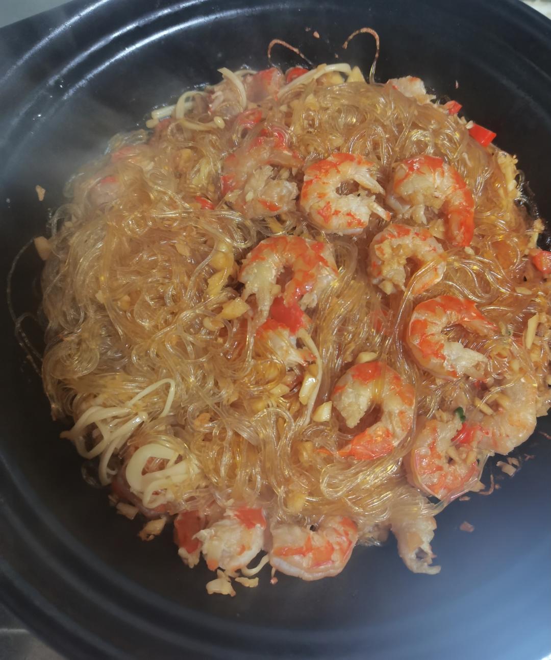 蒜蓉粉丝虾煲