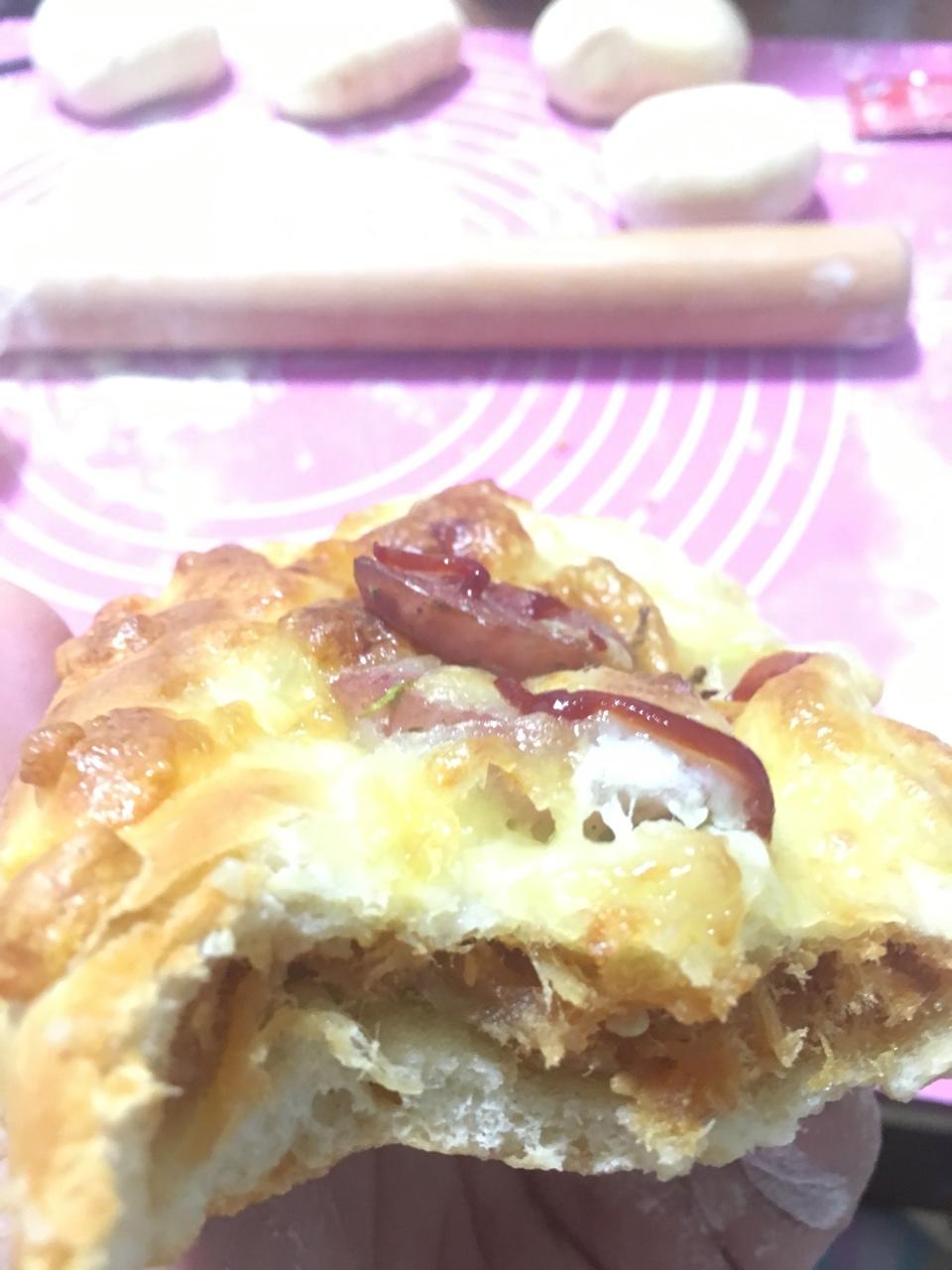 香葱芝士肉松面包