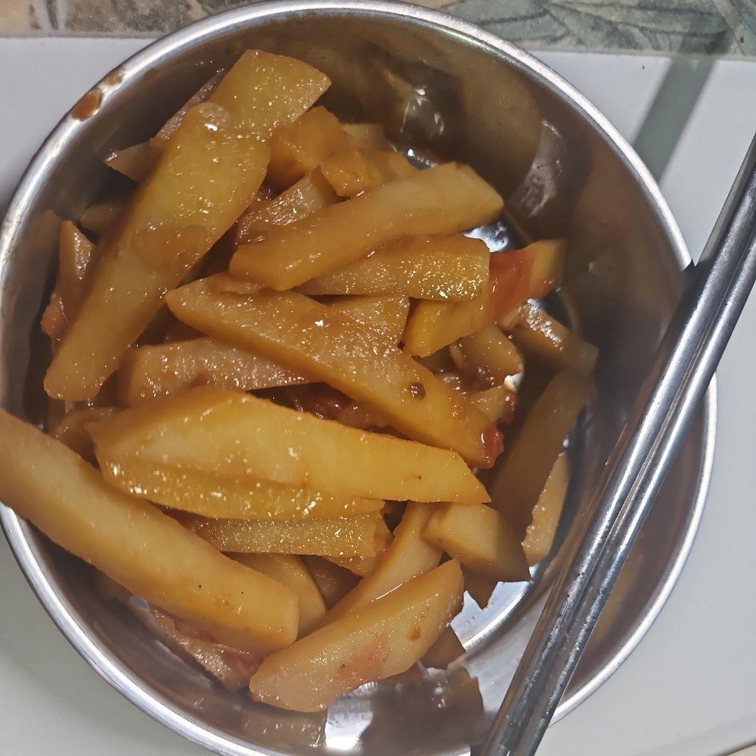 青椒番茄炒土豆丝