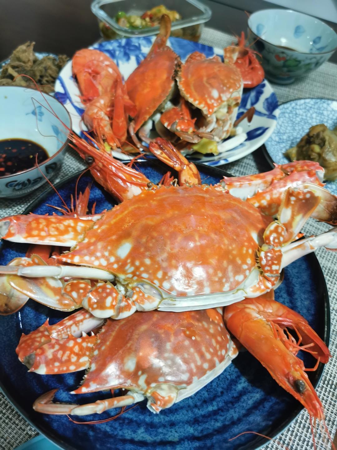 鲜掉眉毛的🔥梭子蟹正确打开方式（无水无油清蒸做法）