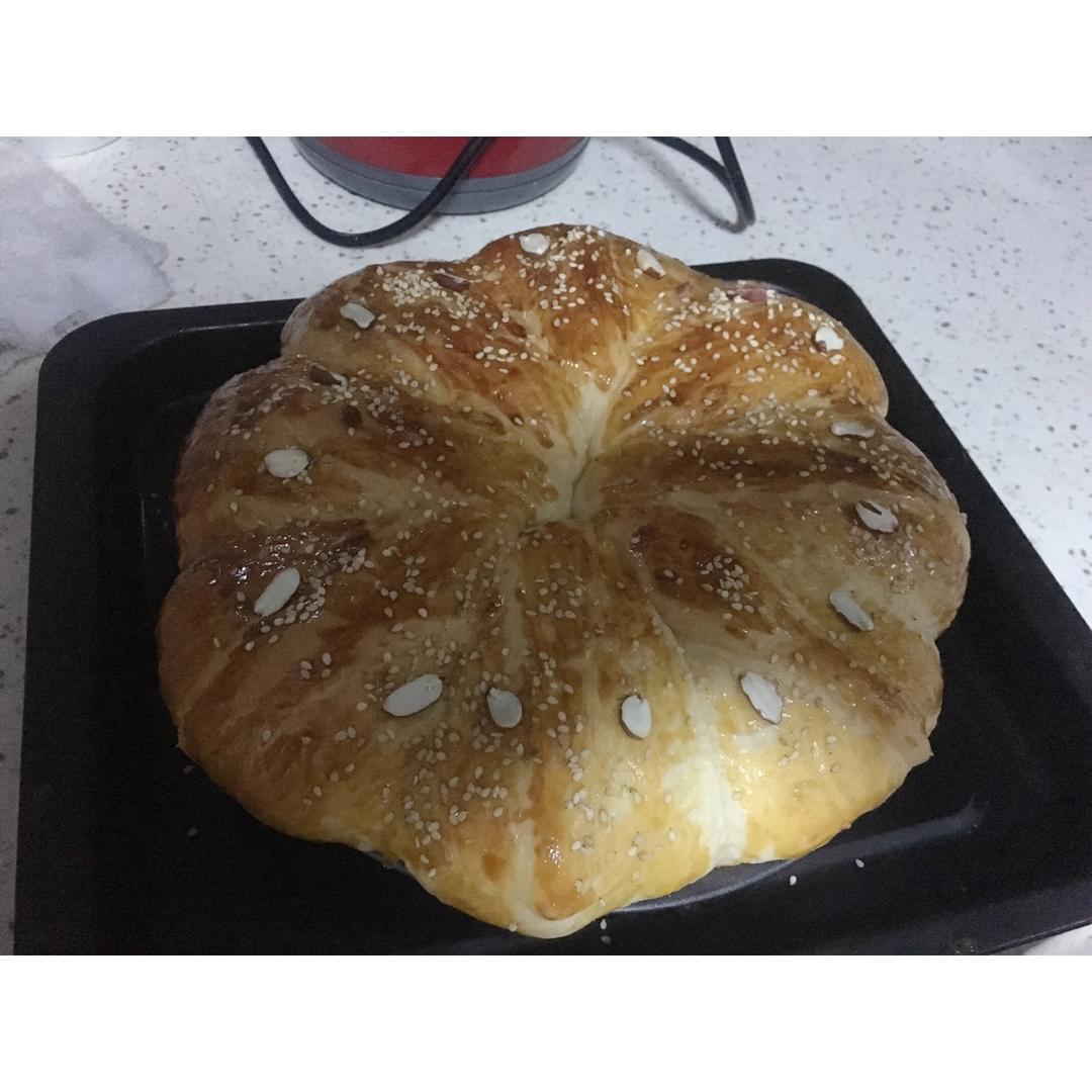 皇冠花朵面包（面包机版和面）