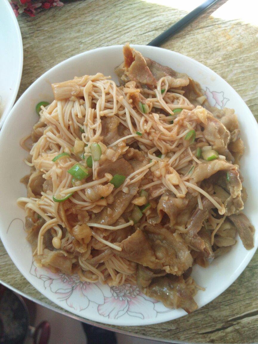 老丁的私房菜-金针菇肥牛