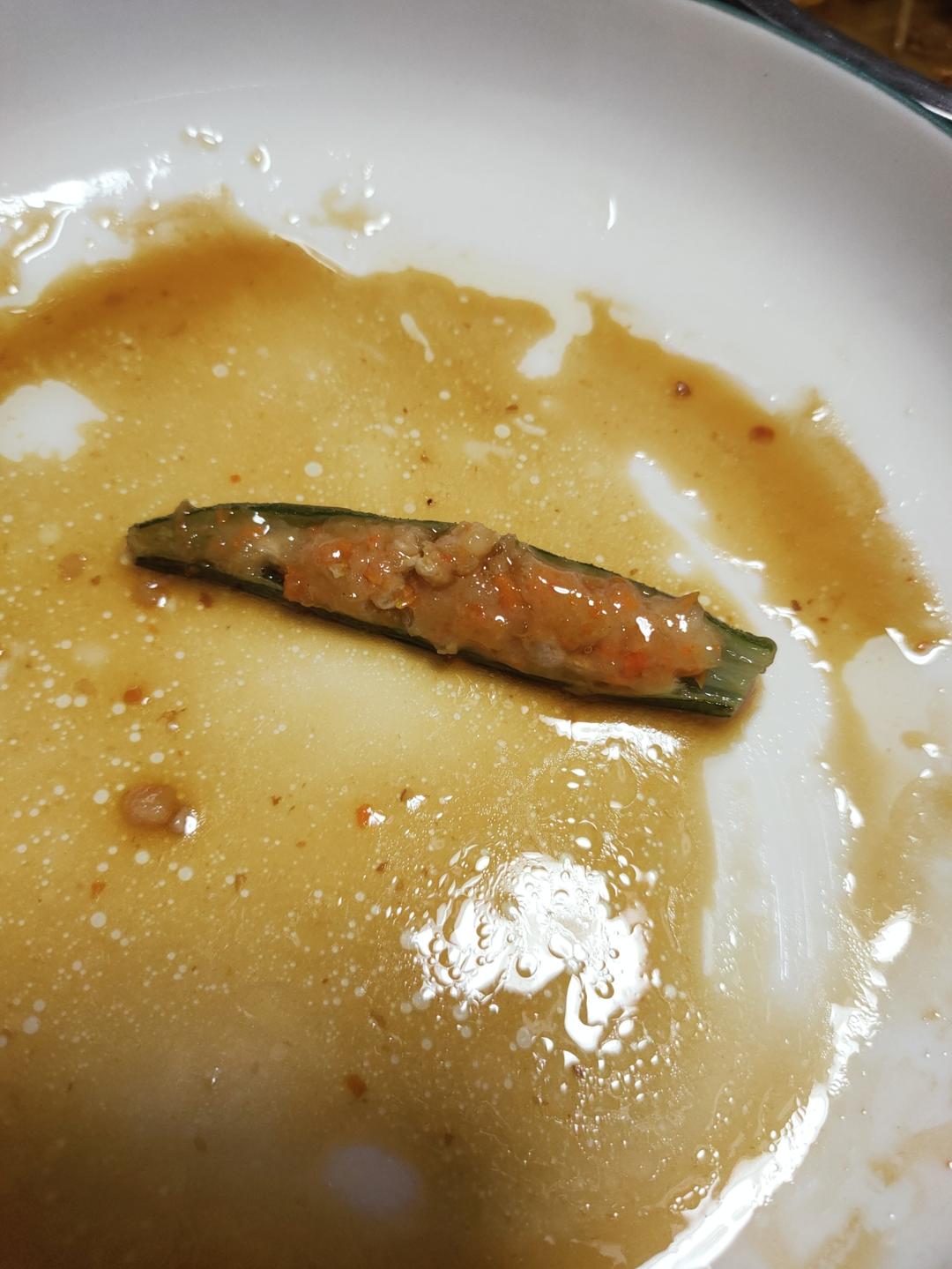 虾滑酿秋葵『鲜嫩减脂菜』秋葵酿虾滑 虾酿秋葵