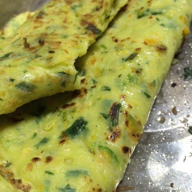 苦瓜青菜鸡蛋芝麻饼