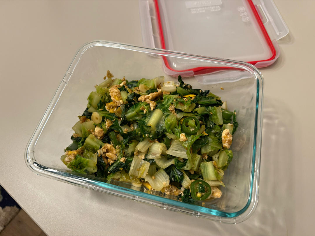 生菜炒鸡蛋很下饭🌶️