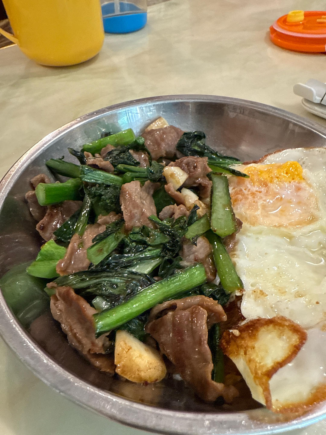 青菜炒牛肉
