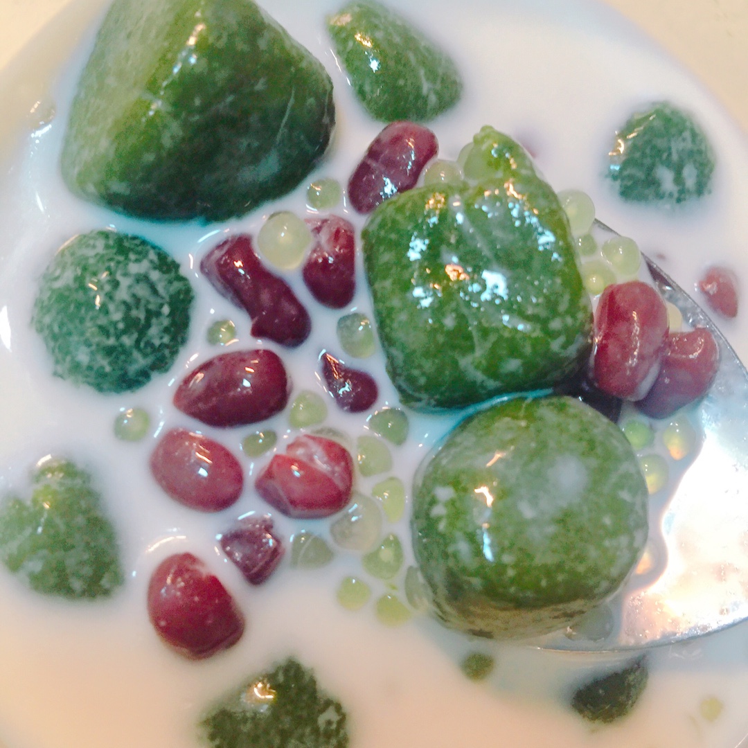 抹茶蜜豆圆