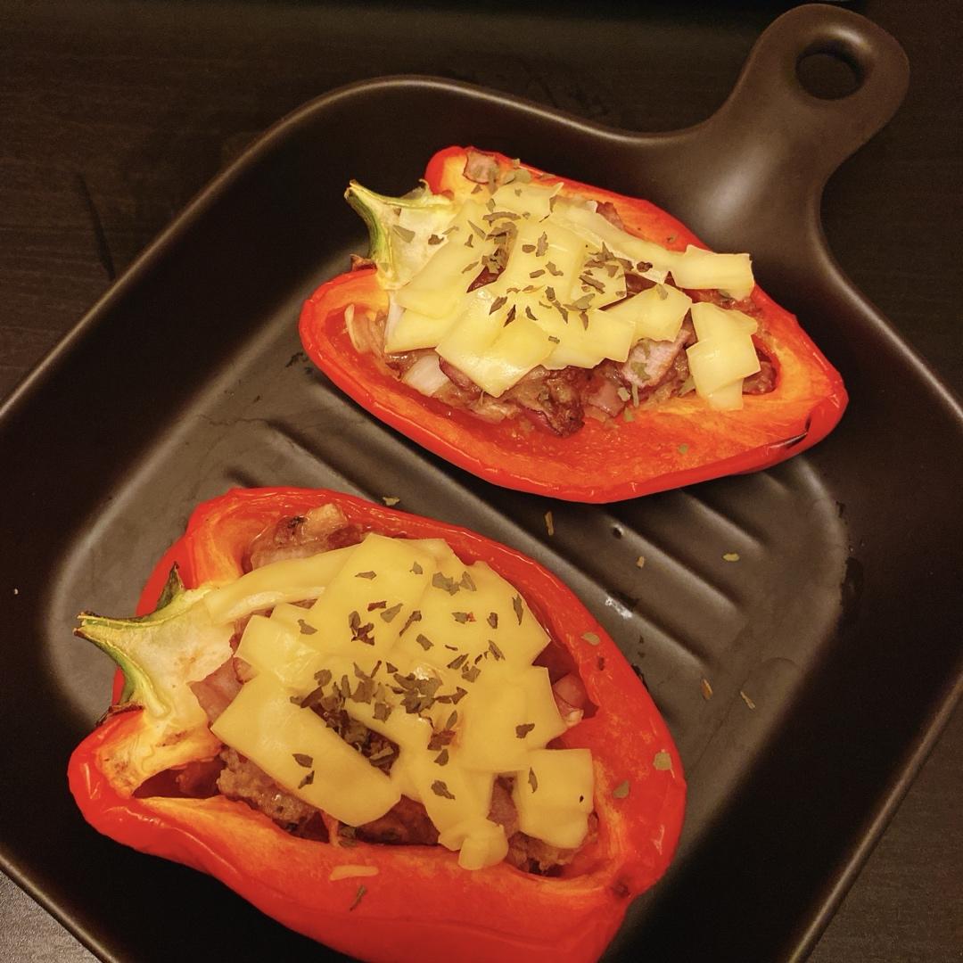 芝士牛排🥩焗彩椒