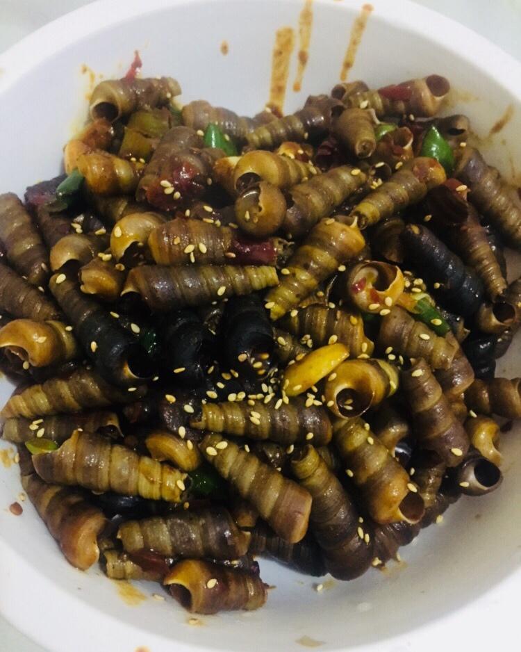 下酒菜-酱爆钉螺