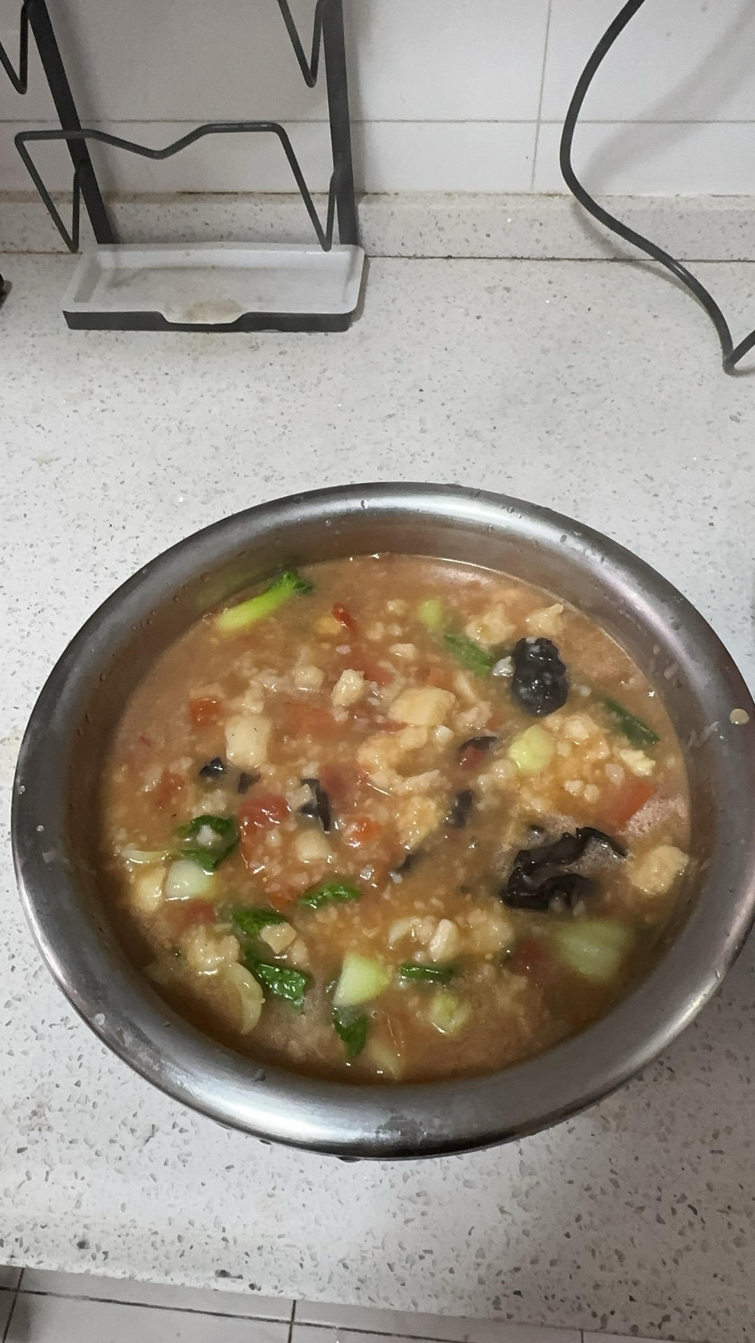 山药虾滑疙瘩汤