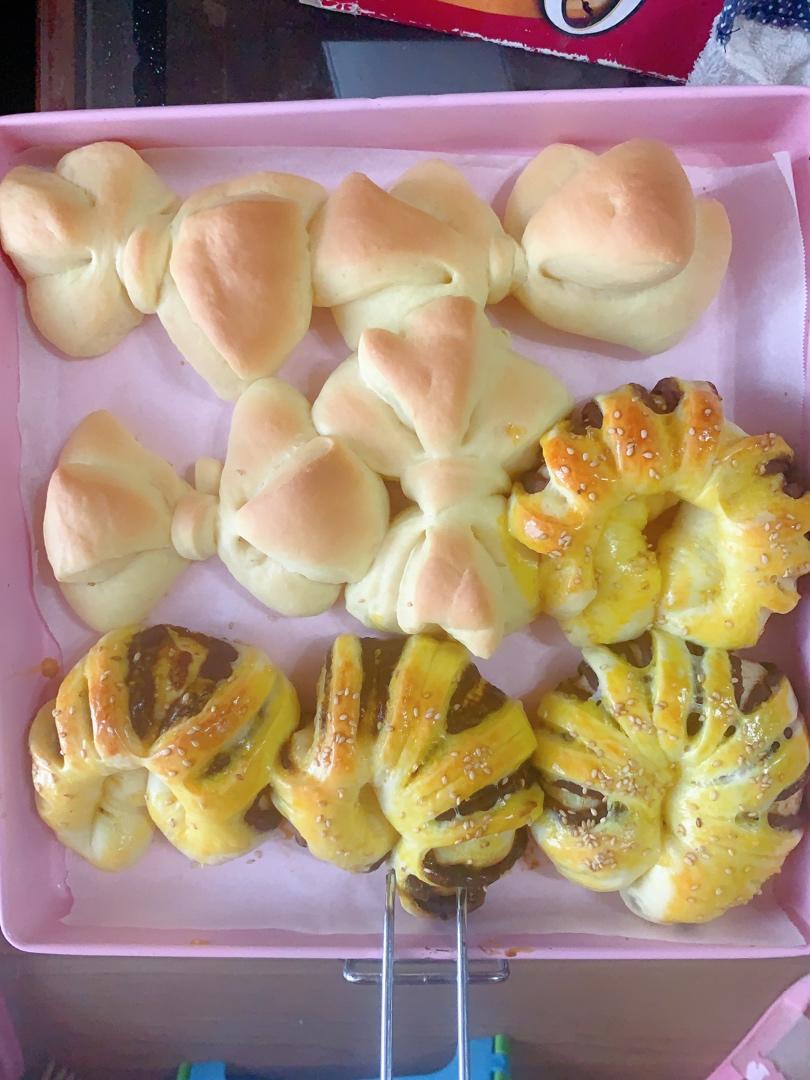 蝴蝶、蝴蝶结面包🎀（三种蝴蝶结面包的做法  ☞冷藏水合法）
