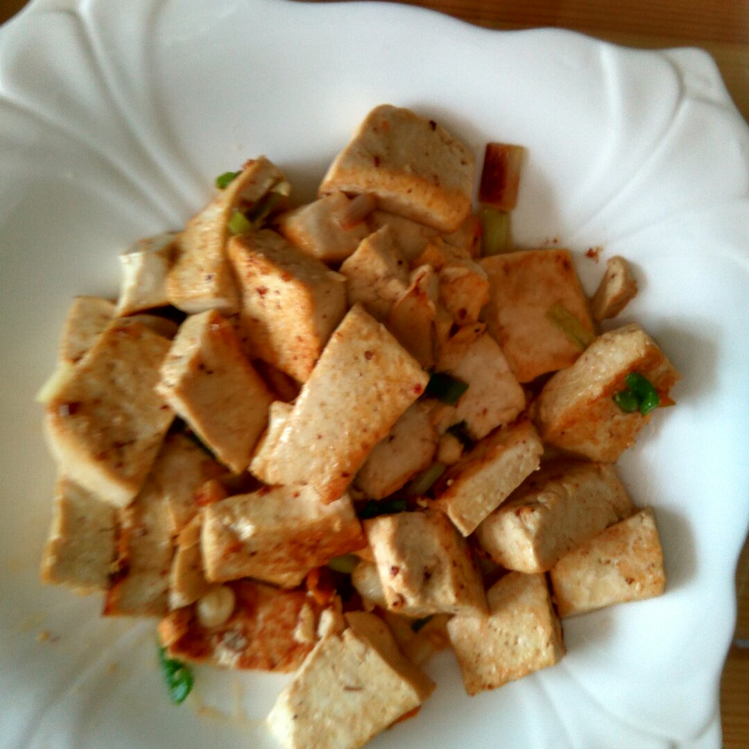 枫林0626做的素炒豆腐丁