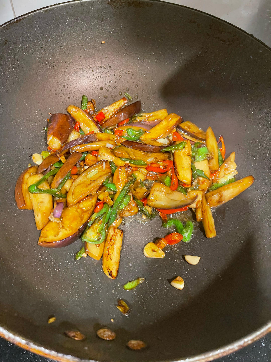 青椒炒茄子【超级美味又下饭】