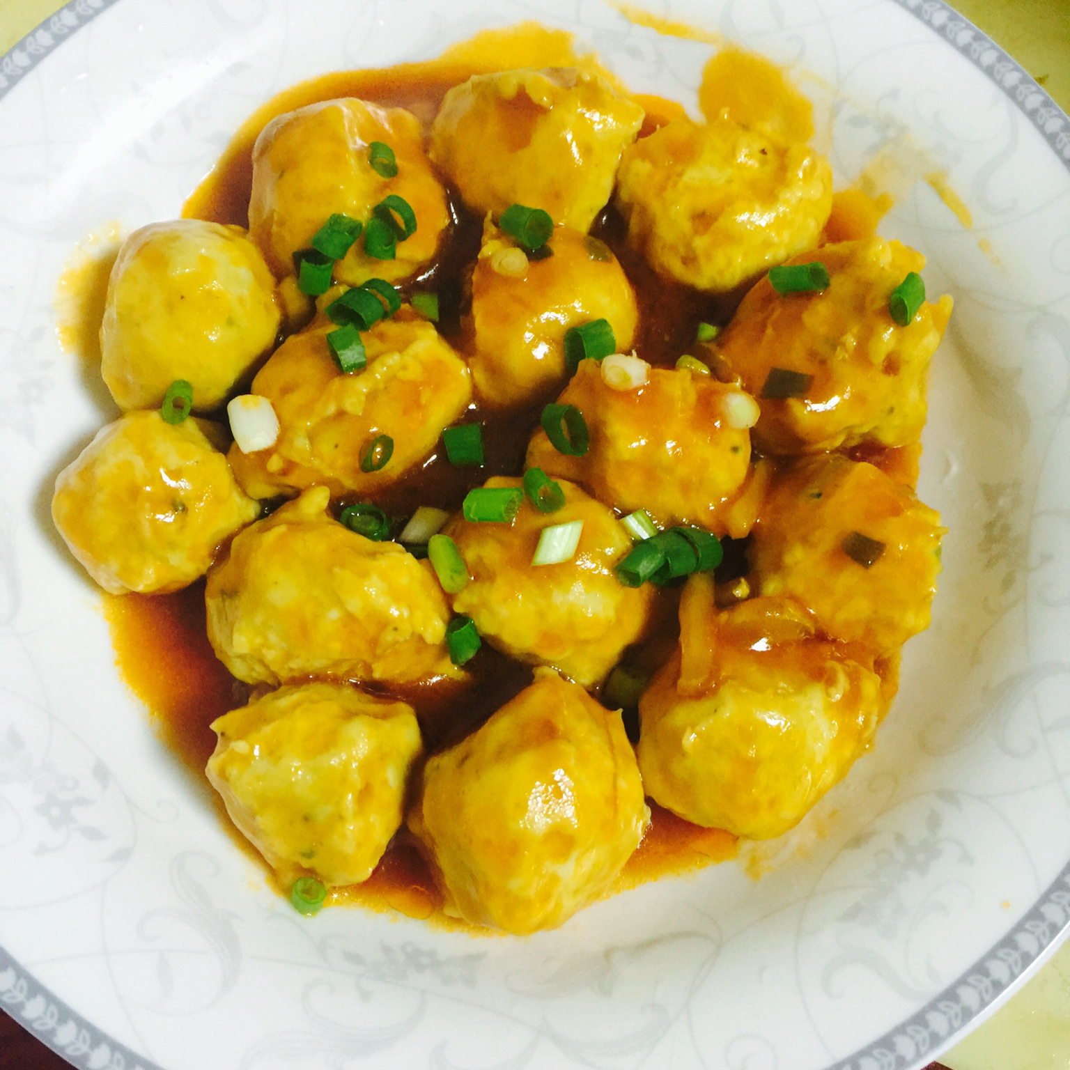 酸酸甜甜【茄汁鸡肉丸】