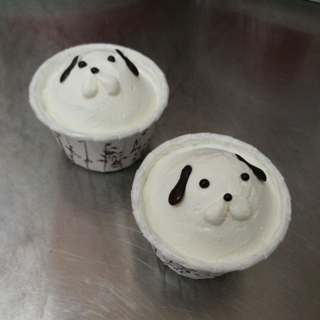 超简单可爱小狗cupcake