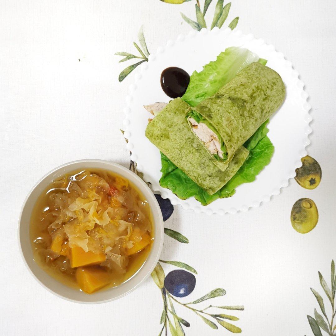 菠菜快手卷饼