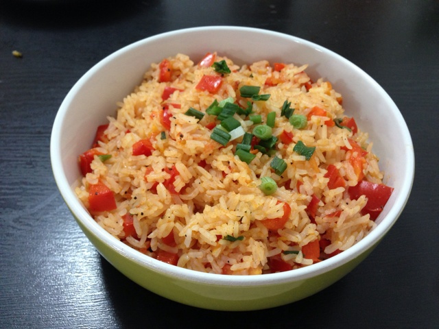 西红柿红椒烩饭