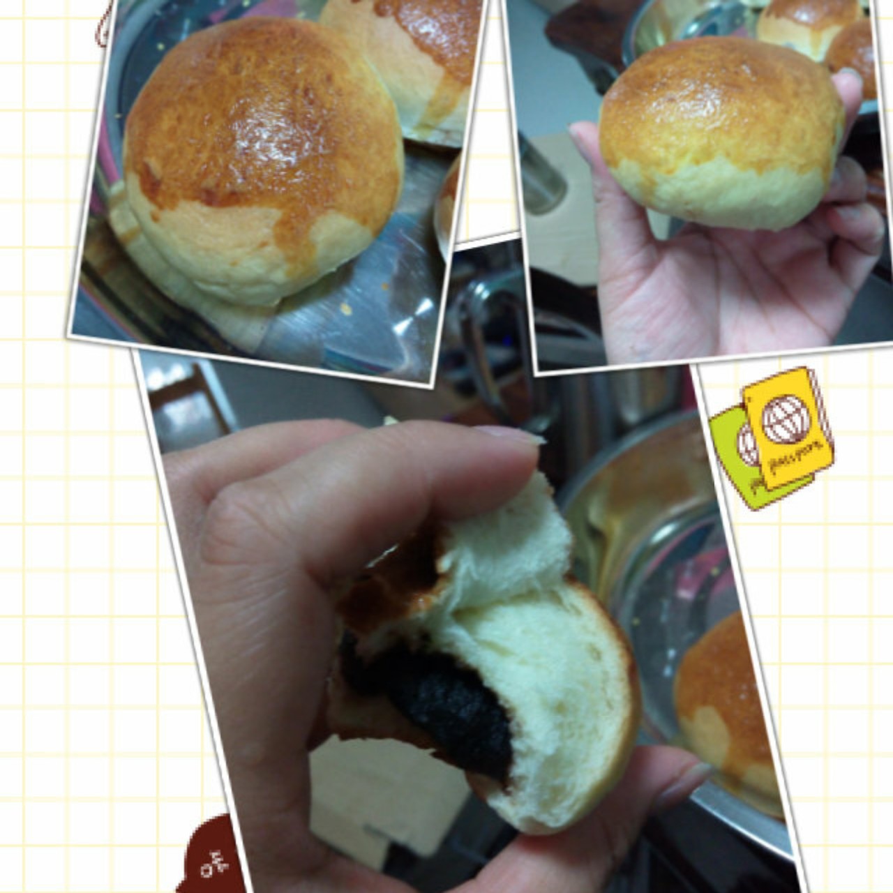 鲜奶红豆包