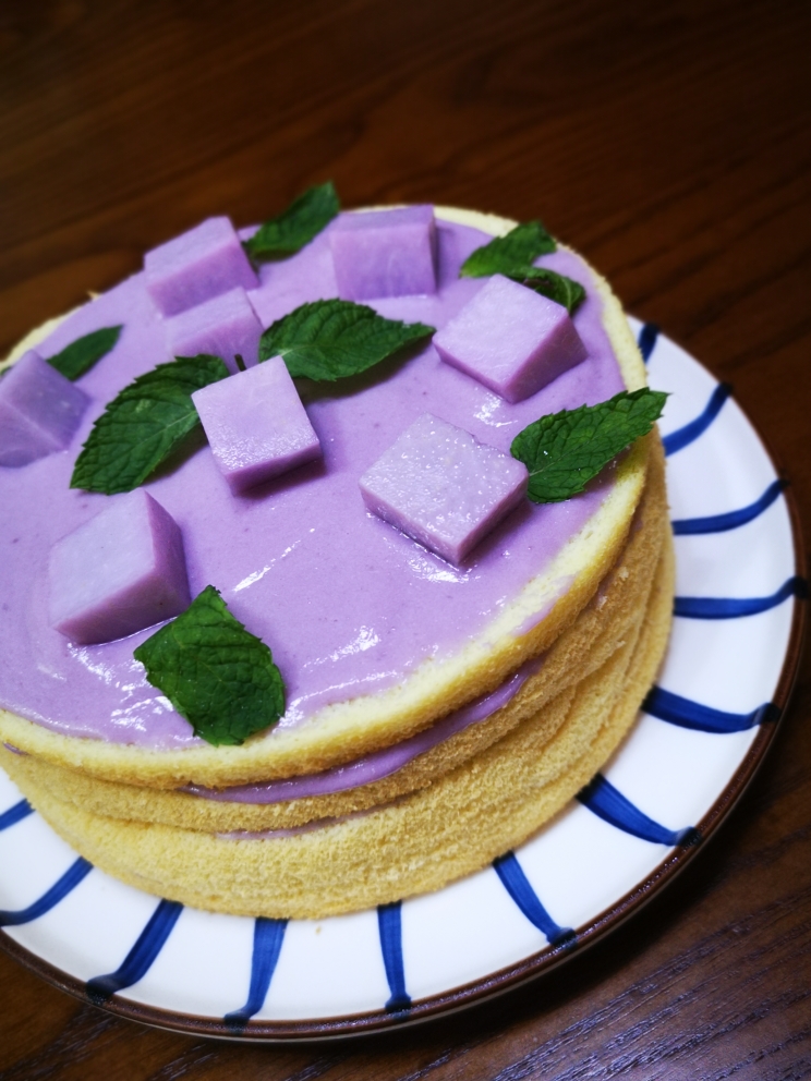 会变色的紫薯芋泥蛋糕的做法 步骤26