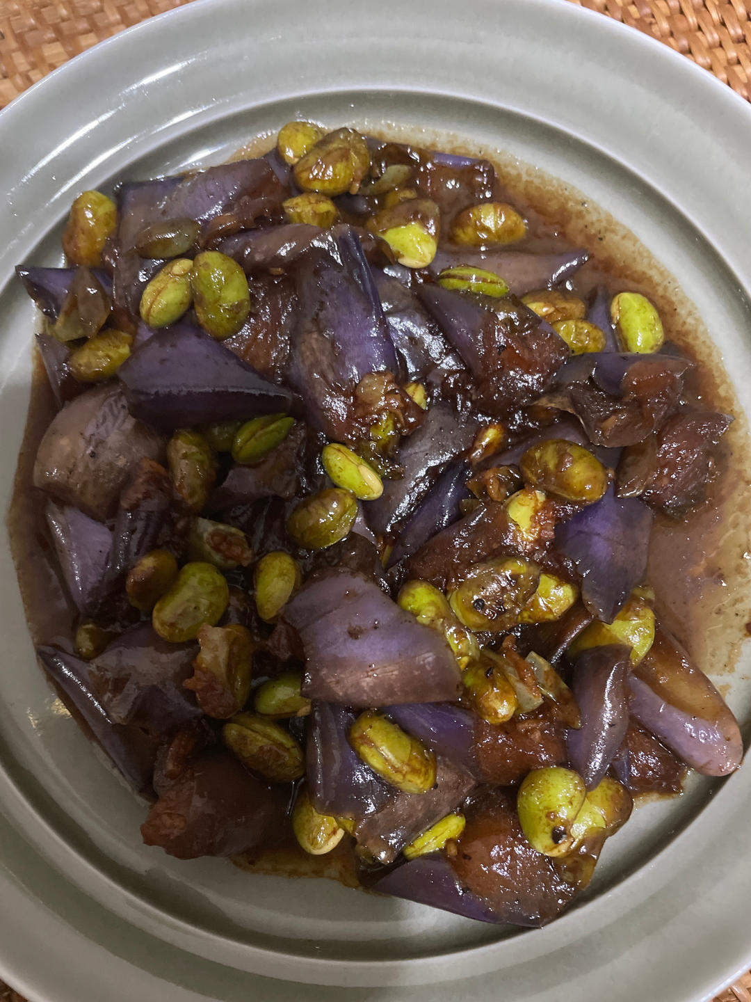 红烧茄子毛豆