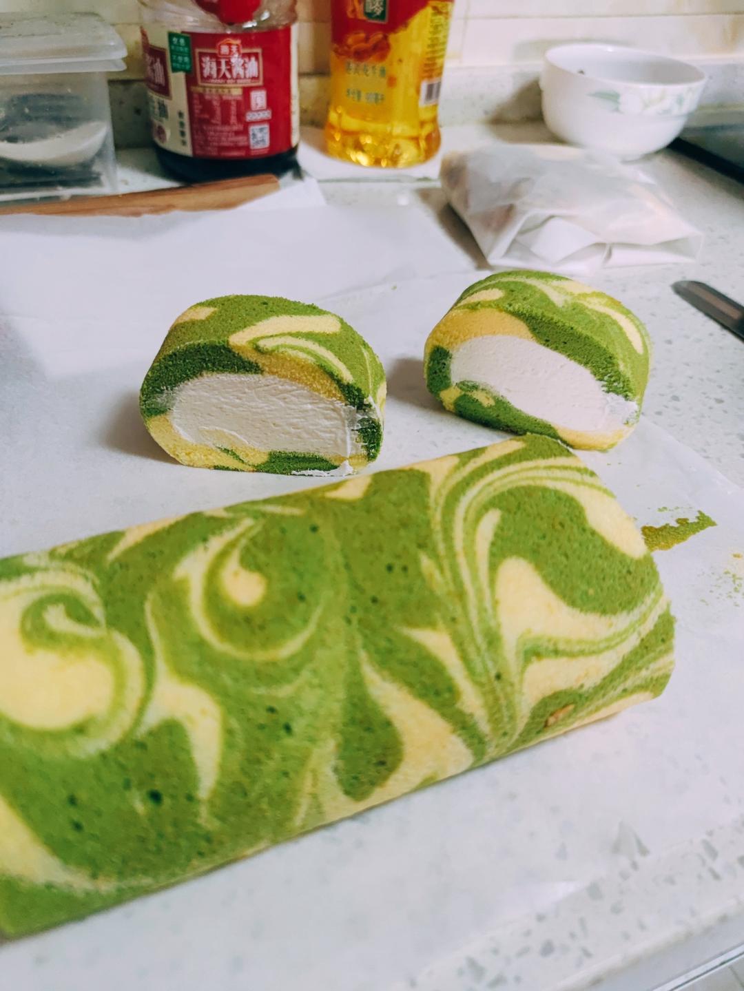 斑斓大理石蛋糕卷