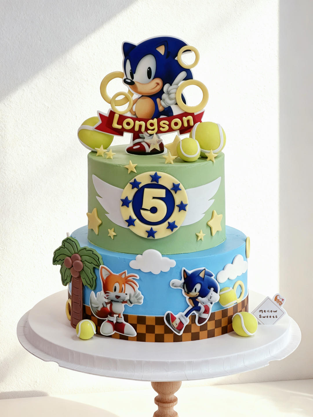 sonic主题翻糖蛋糕
